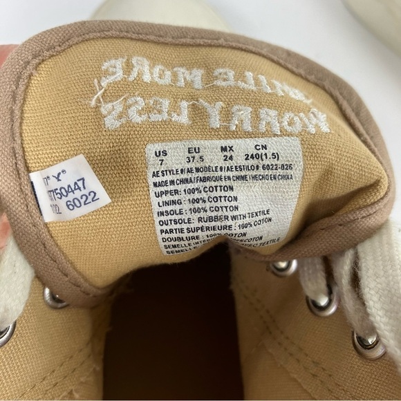 American Eagle Platform Smiley® Colorblock Embroidered High-Top Sneakers Sz 7 - Picture 12 of 16